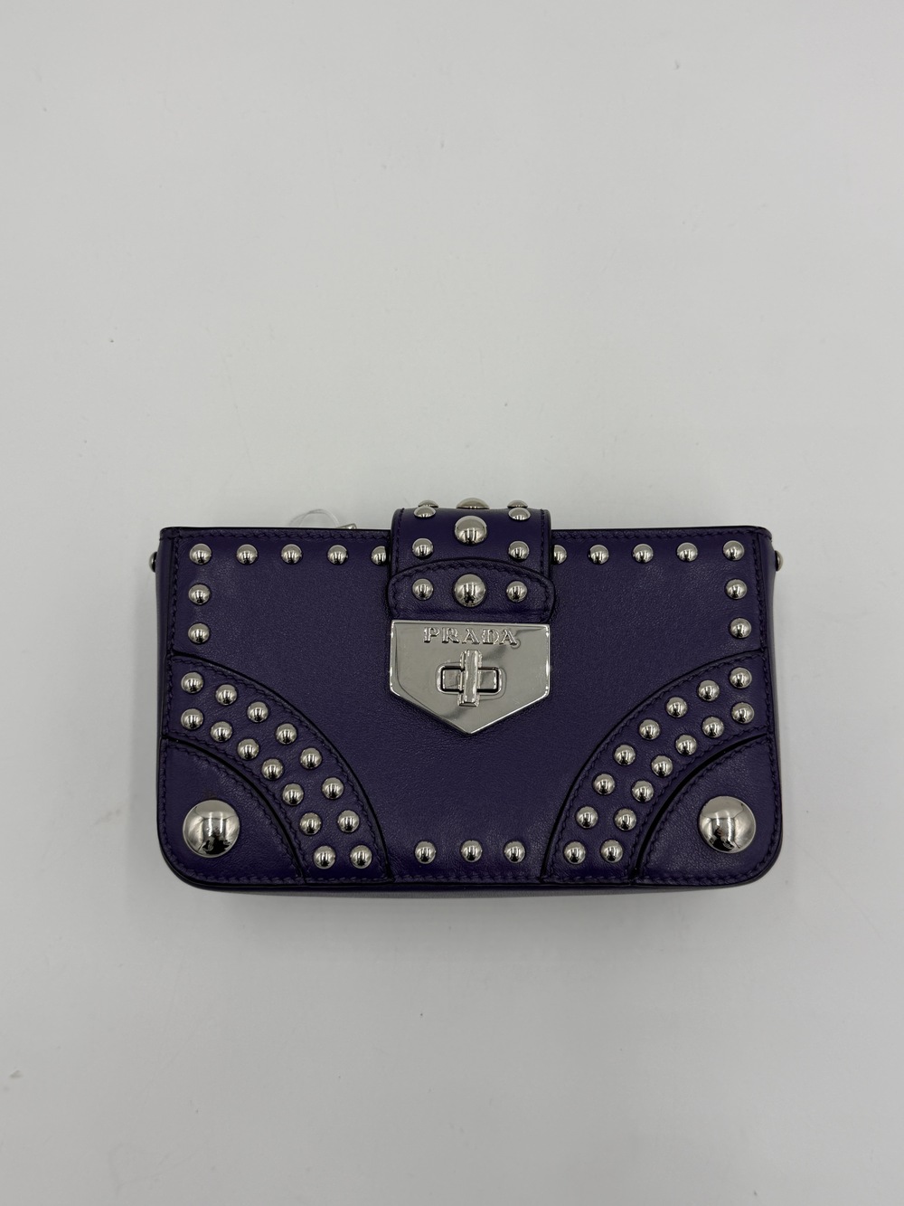 Prada Leather Studded Pouch